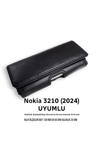EXENAR Nokia 3210 (2024) Kılıfı Tuşlu Telefon Kemer Kılıf Bel Çanta - 3
