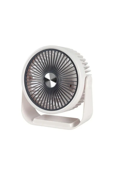 EXENAR Portatif Masaüstü Şarjlı 360° Dönen Vantilatör Mini Fan Şarjlı Soğutucu 3 Kademe 1200 mAh Klima - 8