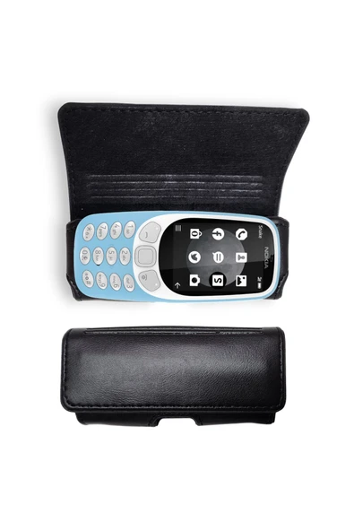 EXENAR Nokia 3310 Kılıfı Tuşlu Telefon Kemer Kılıf Bel Çanta - 2