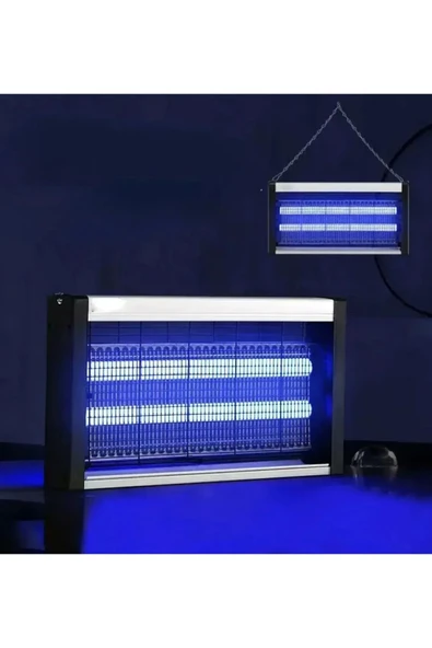 EXENAR Elektrikli Uv Sivrisinek Yok Edici Sinek Öldürücü Mavi Işık 4W 2000V Iki Led Asılabilir Zincir Askı - 6