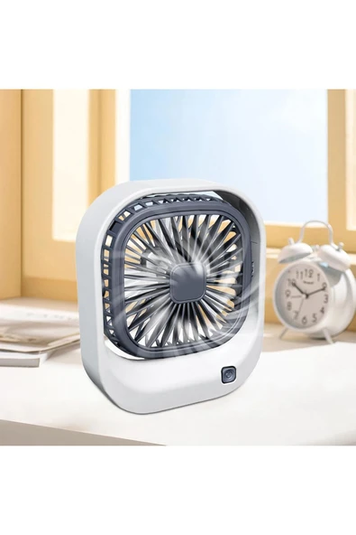 EXENAR Masaüstü Taşaınabilir Mini Fan Şarj Edilebilir Fan Soğutucu 3 Kademe 250 mAh Turbo Fan - 2