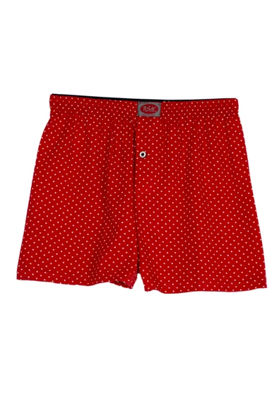 Bsm Erkek Yıldız Baskılı Kırmızı Boxer 13704 - 2