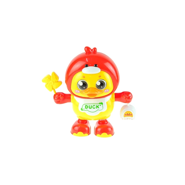 Oyuncak Sevimli Yavru Ördek Işıklı Sesli Rüzgar Güllü 20 Cm - 3