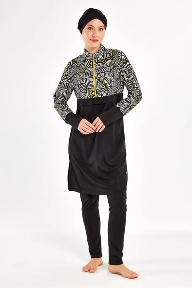 Adasea 251407 Jules Tam Boy Tasarım Tesettür Mayo - 4