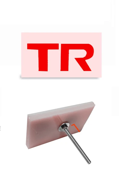 TR Panjur Arma Beyaz Zemin Kırmızı Logo Vidalı Pleksi Izgara Amblem 85x55mm