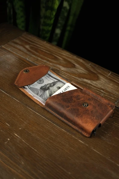 BİDERİ EPHESUS HAKİKİ DERİ ÇITÇITLI KALEMLİ CÜZDAN ANTRASİT - 3