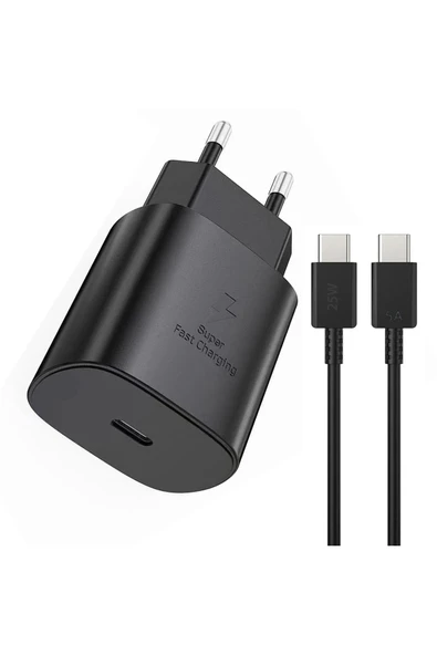 EXENAR Samsung Galaxy S21 - Samsung S22 Uyumlu Şarj Aleti ve Kablosu 25W Hızlı Şarj Type-C - Resim 5