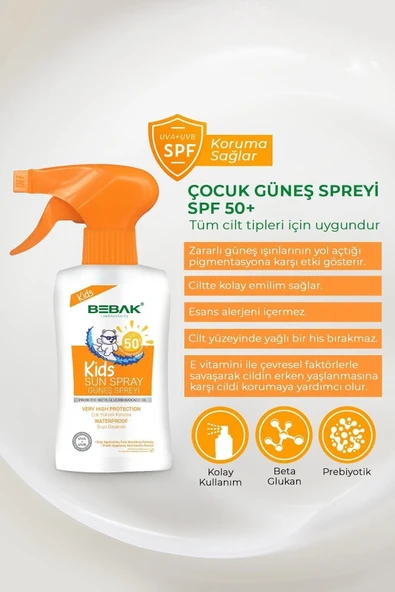 50 Spf Uva / Uvb Işınlarına Karşı Yüksek Koruma Etkili Çocuk Güneş Kremi/spreyi 175 ml - 2