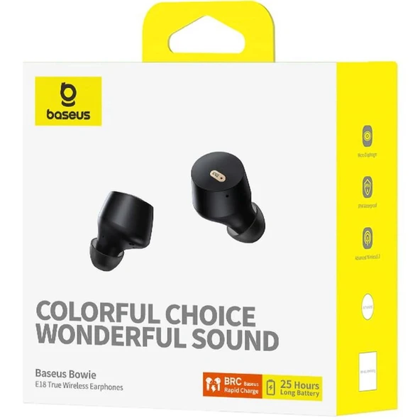 Baseus Bowie E18 TWS Bluetooth Kulaklık, Siyah - Resim 7