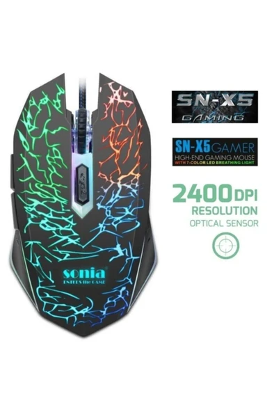 Kablolu Oyuncu Mouse Sn-x5 - 2