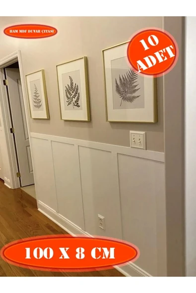 Nym Concept İskandinav Duvar Çıtası 100cm x 8 cm (10 ADET) Çocuk Odası Duvar Dekorasyonu , Duvar Çıtası