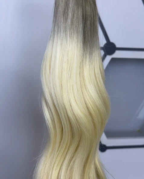 HairPim Selection100% İnsan Saçı Yeni Nesil Kaynak Saç Ombre Sombre (0.8 Gr) 50 Adet 70 Cm HP368 - 3