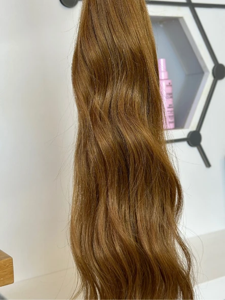 Mikro Kaynak Professional 100% İnsan Saçı (0.8 Gr) Kahve 50 Adet 70 Cm HP371 - 2