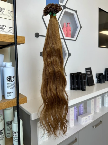 Mikro Kaynak Professional 100% İnsan Saçı (0.8 Gr) Kahve 50 Adet 70 Cm HP371