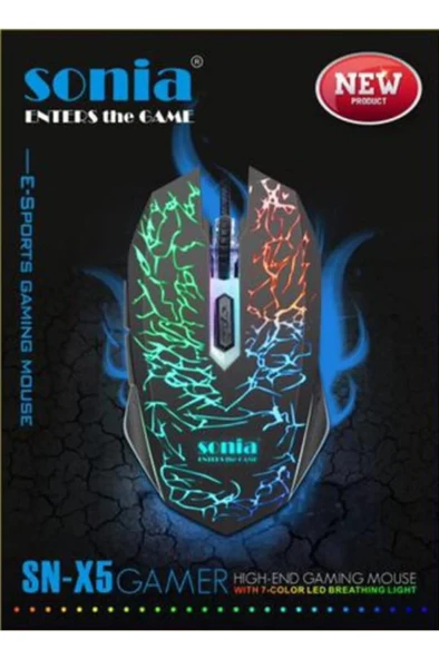 Kablolu Oyuncu Mouse Sn-x5 - 1