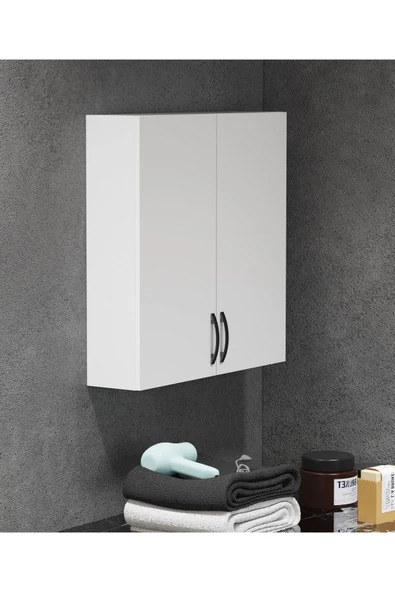 makbulce Zambak Çamaşır Makinası Üst Dolabı Ve Banyo Dolabı - 3