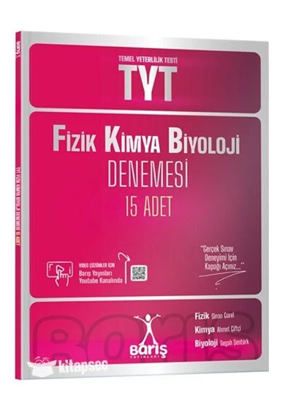 TYT Fizik Kimya Biyoloji Denemesi 15 Adet Barış Yayınları