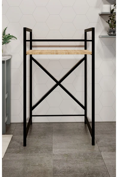 makbulce Çamaşır Makinası ve Kurutma Makinası Rafı Çamaşır Makinası Üstü Banyo Düzenleyici Raf - 4