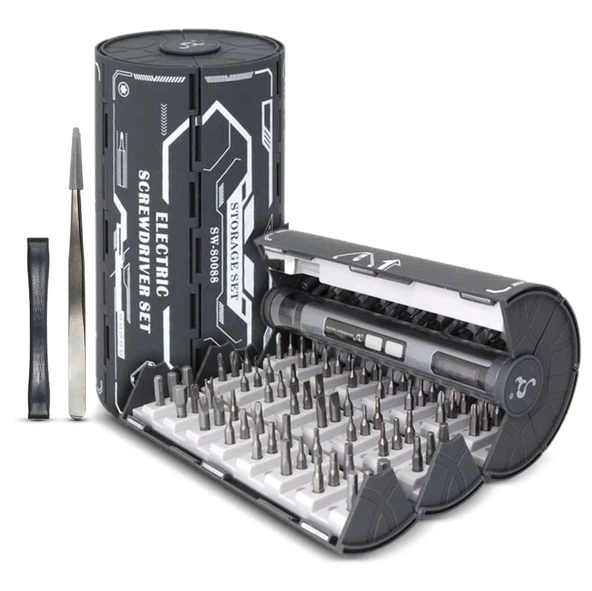 126 İN 1 SW-80088 SİLİNDİRİK ŞARJLI HASSAS TORNAVİDA SETİ  VE TAMİR KİTİ ürün görseli