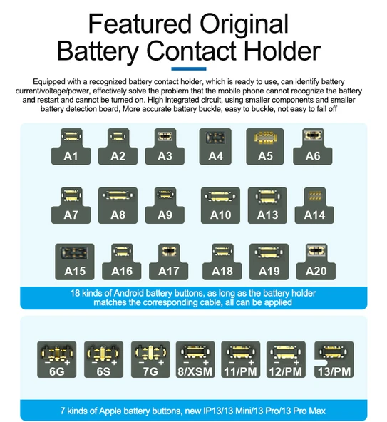 SUNSHİNE SS-905D GÜÇ KAYNAĞI AKIM TEST KABLOSU ANDROİD VE İPHONE 6G 14 PRO MAX ARASI - Resim 2