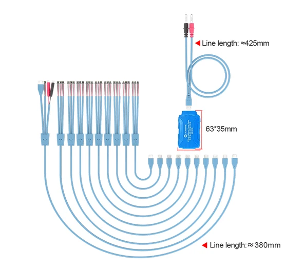 SUNSHİNE SS-905D GÜÇ KAYNAĞI AKIM TEST KABLOSU ANDROİD VE İPHONE 6G 14 PRO MAX ARASI - Resim 7
