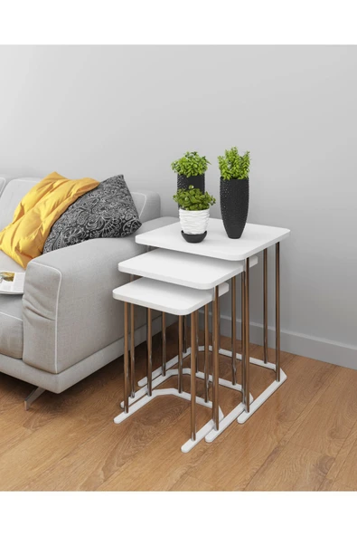 makbulce Erciyes 3 lü zigon sehpa mdf