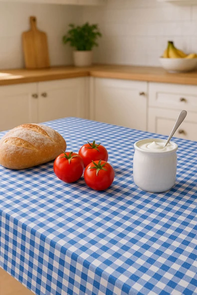 Zefira 170x170 cm Balkon, Piknik, Mutfak Masa Örtüsü & Yer Sofra Bezi - 11