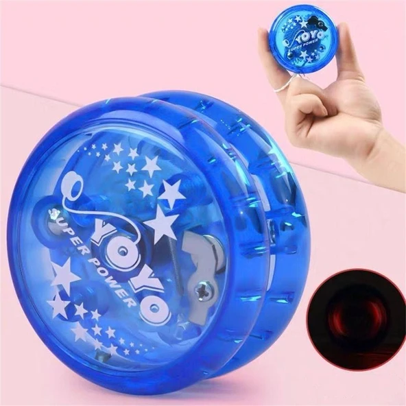 Yoyo Işıklı Extra Rulmanlı Süper Yo-yo Oyuncak - Mavi