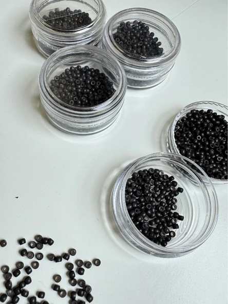 HairPim 3 Numara Boncuk Silikonlu (Paket 500 adet)