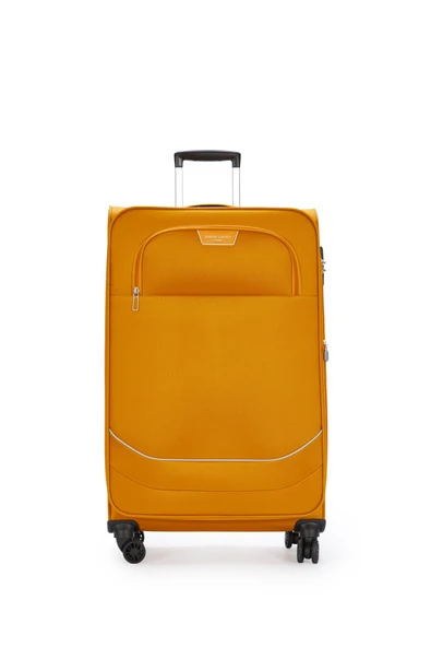 Pierre Cardin Ultra Light Kumaş Büyük Boy Valiz Hardal PC7050