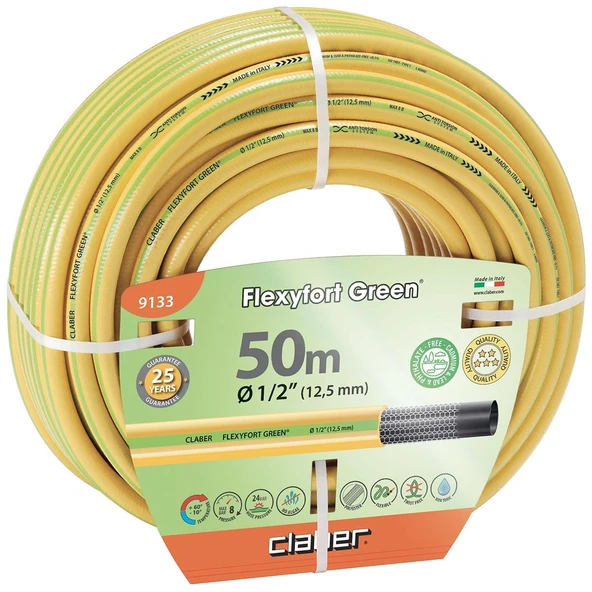 Claber 9133 Flexyfort Green 1/2 50 mt Bahçe Hortumu