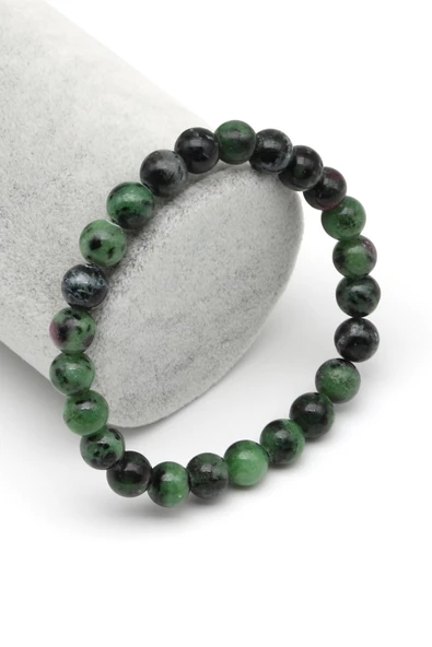 Anyolit Doğal Taş Bileklik 8 mm Küre Kesim ürün görseli