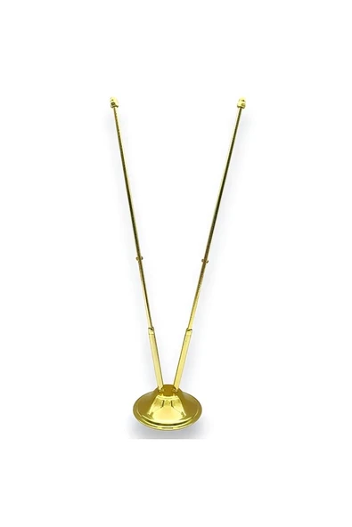 Süpertrend Çiftli (2-li) Gold Masa Bayrak Direği - 1