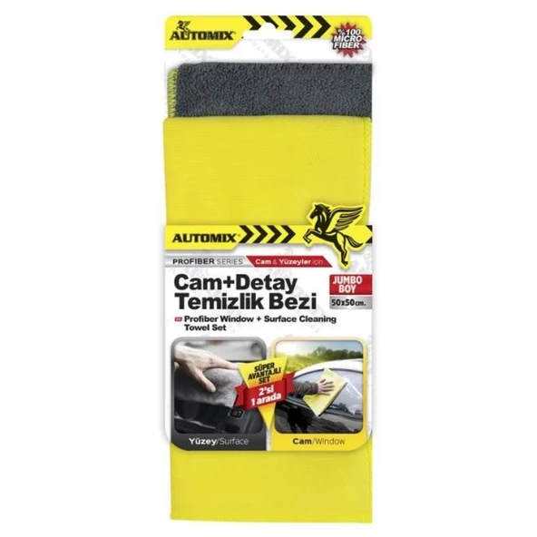 AUTOMİX Cam + Detay Temizlik Bezi
