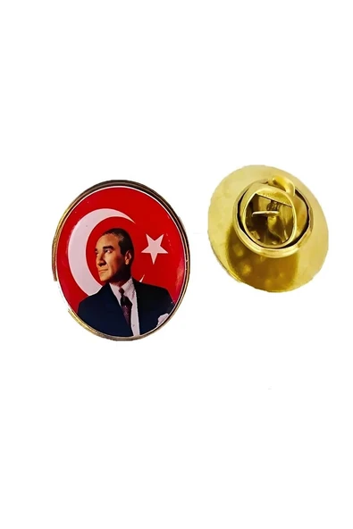 Süpertrend Atatürk Sivil Bayraklı Rozet (35'Li) 20 mm