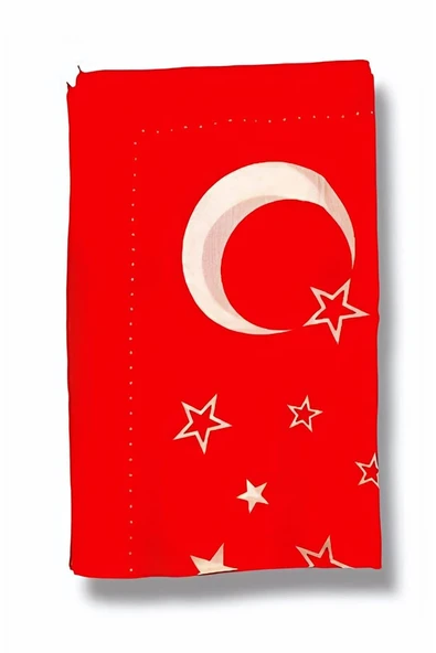 Süpertrend Ayyıldız Yazma Kırmızı Tülbent 95x95 cm - 2