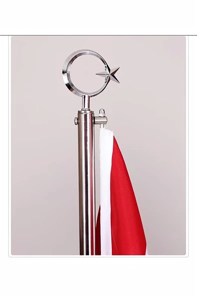 Süpertrend Şehitlik Krom Bayrak Direği (110 cm Boy ) - 2
