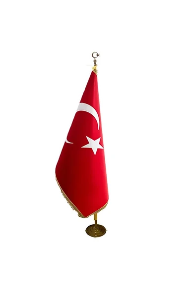 Süpertrend Pirinç Fimli Makam Bayrağı-245 cm (SİMLİ)