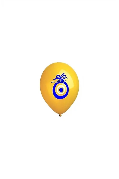 Süpertrend Nazar Boncuklu Sarı Balon (100'lü)