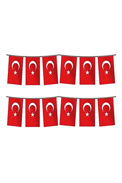 Süpertrend İpe Dizili Kumaş Bayrak 20x30 cm