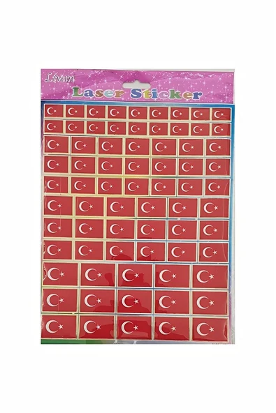 Süpertrend Laser Kare Sticker Bayrak