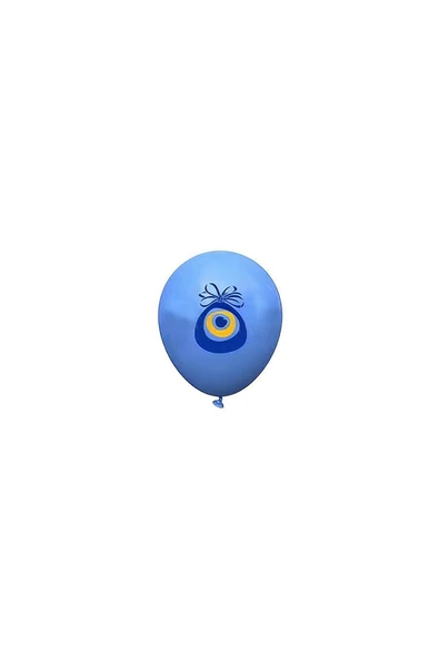 Süpertrend Nazar Boncuklu Açık Mavi Balon (100'lü) - 1