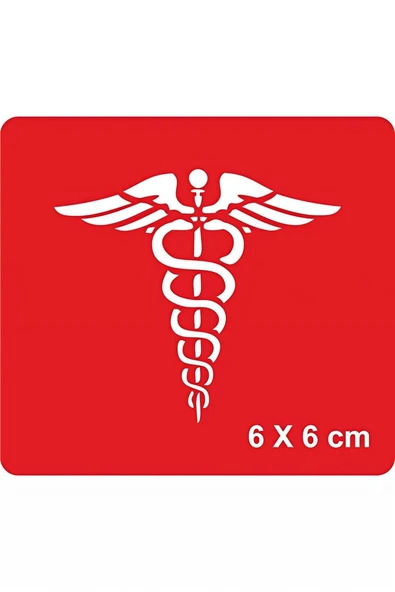 Süpertrend Tıp Sembolü-Caduceus(Kadüse) Tattoo Geçici Dövme Şablonları Kına Kalıpları