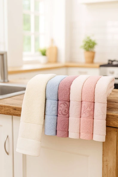 6'lı Mutfak Havlusu Seti 30x50 cm %100 Pamuklu Deniz - 2