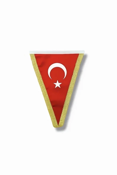 Süpertrend Üçgen Simli Türk Bayrağı 20x30 cm