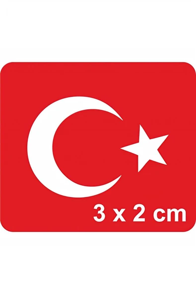 Süpertrend Ay Yıldız-3 Türk Bayrağı  Tattoo Geçici Dövme Şablonları Kına Kalıpları