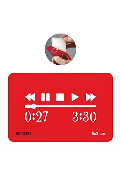 Süpertrend Müzik Play Stop  Tattoo Geçici Dövme Şablonları Kına Kalıpları