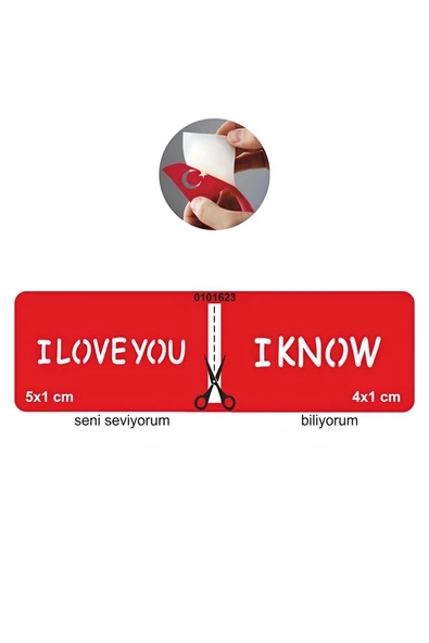 Süpertrend Seni Seviyorum-Biliyorum Sevgili Tattoo Geçici Dövme Şablonları Kına Kalıpları