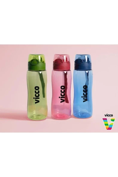 Vicco Su Matarası Kilitli Kapak Tritan Matara Suluk 750 ml Kırmızı - 5