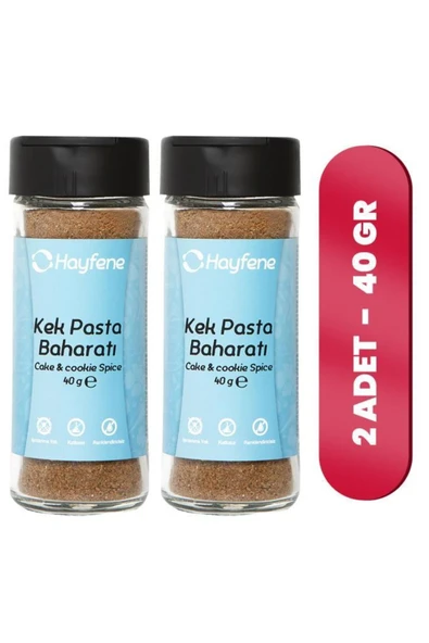 Hayfene 2'li Kek Pasta Baharatı 40 G Baharat Seti